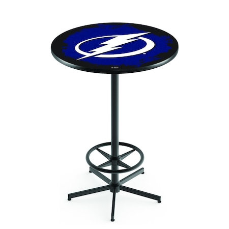 Holland Bar Stool Co 42" Black Tampa Bay Lightning Pub Table L216B4228TBLght